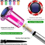 DenicMic Solar Lights Outdoor 10 Pack Waterproof Color LED Stainless Steel Stake Outside Lights for Yard Pathway | Lumora