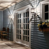 Kichler Barrie 22" Outdoor Wall Light in Black, 1-Light Exterior Wall Sconce with Clear Beveled Glass, (22" H x 8" | Lumora