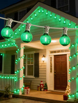 25 Pack Green G40 LED Bulbs, Commercial Grade E12 Base Replacement Bulbs for Outdoor Patio String Lights - 0.6W LED | Lumora