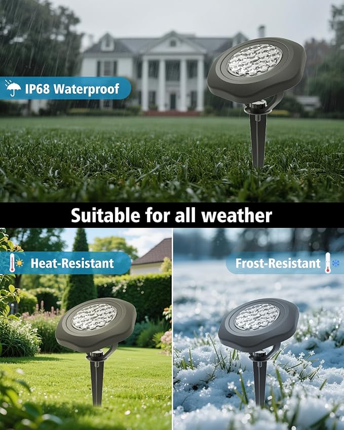 CORESLUX Solar Spot Lights Outdoor Waterproof IP68, 3-in-1 LED Cool Light Solar Landscape Lights, 2 Light Modes | Lumora