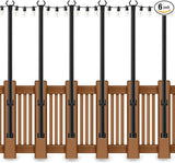 5 Ft String Light Poles 6 Pack, String Light Poles for Outside with Fixing Clips,Hanging Light Poles for Deck Fence | Lumora