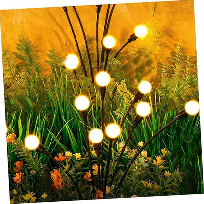 NUOBESTY 2pcs Solar Garden Light Decorative Solar Stake Lamp for Pathway Lawn Patio Easy Installation No Wires Creates Beautiful Outdoor Ambiance