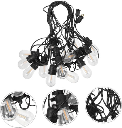 15m Led Camping String Lights Outdoor String Lamp LEDs Wear-Resistant Tent Light for Garden Patio and Festive Decorations Us Plug