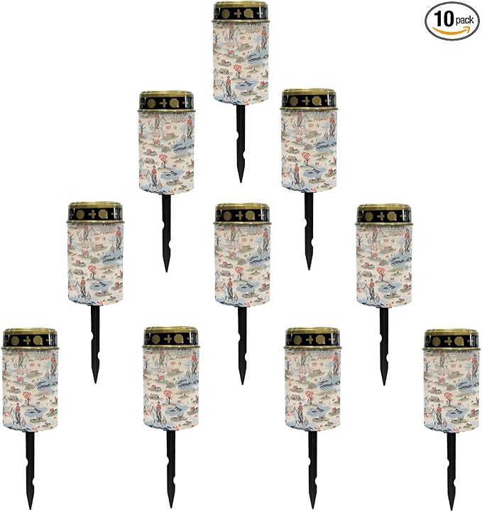 Western Cowboy Horse Garden Stake Solar Lights Outdoor Pathway Lights for Yard Patio,Horse Solar Walkway Lights,Flameless Landscape Lighting,Solar Lantern for Home Path