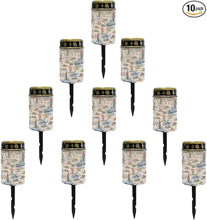 Western Cowboy Horse Garden Stake Solar Lights Outdoor Pathway Lights for Yard Patio,Horse Solar Walkway Lights,Flameless Landscape Lighting,Solar Lantern for Home Path