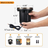 Gardenreet Brass Outdoor Low Voltage Well Lights - 12V LED In-Ground Lighting, Replaceable Bulb Flush Fixture | Lumora