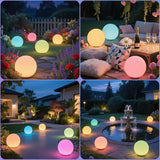 10-in Solar Globe Light, Solar Garden Ball Light Outdoor w/Remote, 16 RGB Color 4 Modes Glowing Ball, Waterproof | Lumora