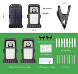 Tryme 45LEDs Solar Lights Outdoor Clip Motion Sensor Lights 3 Modes 3 Mounting Ways IP65 Waterproof Security Light | Lumora