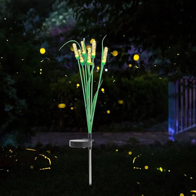 Solar Powered Outdoor Garden Lights Solar Lawn Path Lights Waterproof for Patio Landscape Decorative Lighting with 6 Heads