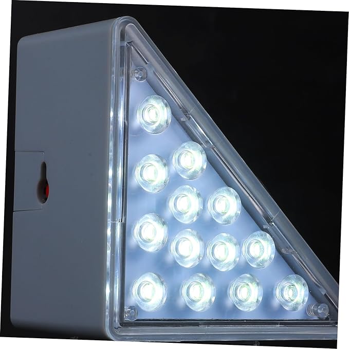 STOBAZA Solar Step Light Outdoor Sturdy Triangle Led Garden Pathway Lights