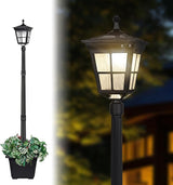 Kemeco Solar Post Light, ST4311AHP Dusk to Dawn Outdoor Bright Post Lamp with Planter for Lawn Yard Garden Patio | Lumora
