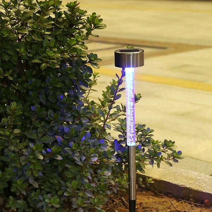 Solar Lights Outdoor 6 Pack Solar Pathway Lights Outdoor Waterproof LED Landscape Garden Lights Solar Powered Outdoor Lights Solar Garden Lights for Pathway Walkway Yard
