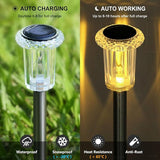 DenicMic Solar Lights Outdoor 10 Pack Waterproof 3000K Warm White LED Stainless Steel Stake Outside Lights for Yard | Lumora