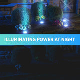 Bell+Howell Swivel Disk Lights Deluxe Set of 4 Inground Solar Lights with 8 LED Bulbs Solar Power Outdoor Lights | Lumora