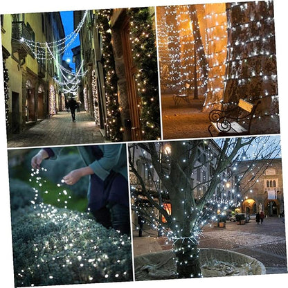 Solar Powered Outdoor LED String Lights Warm White Beads Garden Patio Fairy Lamps for Tree Lawn Deck Wedding Party Decor
