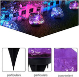 DOITOOL Solar Stone Design Outdoor LED Buried Ground Lamp Waterproof Yard Landscape Light Purple Garden Solar | Lumora