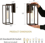 Bestshared Outdoor Wall Sconce Lights,Exterior Wall Lighting Fixtures with Clear Glass, Anti-Rust Modern Black | Lumora