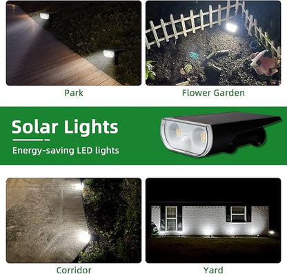 Solar Lights Outdoor Waterproof, 16 LEDs Solar Garden Pathway Lights, 3 Lighting Modes Solar Powered Landscape Lights Wall Lights