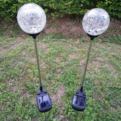 Zerodeko Solar Color Changing LED Lawn Lamp Glass Ball Solar Pathway Light Garden Ground Plug Landscape Lighting for Outdoor Patio Yard