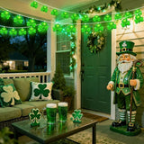8.5FT Clear Green Shamrock Lights, St Patricks String Lights Outdoor Waterproof with 10 LED Light for rish Shamrock | Lumora