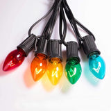 Minetom 25 Pack C7 Christmas Replacement Light Bulbs, Transparent Blubs for C7 String Lights, E12 Candelabra | Lumora