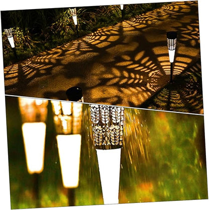 YARNOW 6pcs Solar Garden Stake Lights Outdoor Pathway Lighting Solar Patio Lamp for Decoration Warm