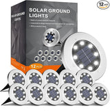 INCX Solar Lights for Outside,12 Pack Solar Lights Outdoor Waterproof, Solar Garden Lights Landscape Lighting for | Lumora