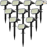 WELALO Solar Spot Lights Outdoor, [10 Pack/52 LED/3 Modes] Solar Landscape Spotlights, Solar Powered Security | Lumora