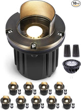 Gardenreet Low Voltage Outdoor Well Light - Brass All Weather 12V Low Voltage In Ground Lighting, LED Wired | Lumora