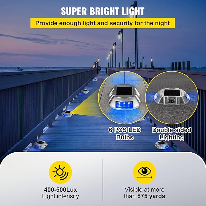 VEVOR Driveway Lights 24-Pack, Solar Driveway Lights with Switch Button, Solar Deck Lights Waterproof, Wireless | Lumora