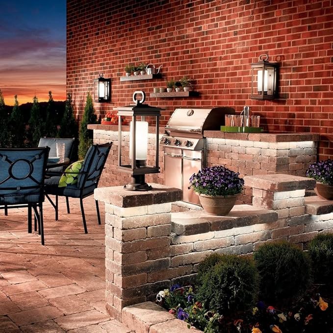Kichler 49474RZ South Hope Outdoor Wall 1-Light, Rubbed Bronze, 8-Inch
