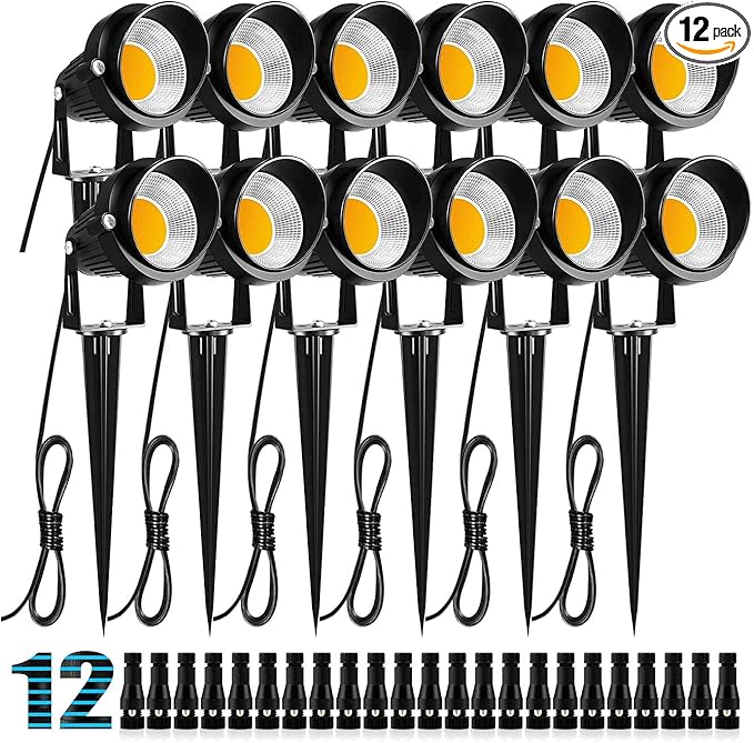 ZUCKEO 10W Landscape Lighting Low Voltage LED Landscape Lights, IP66 Waterproof Landscape Spotlights Yard Lawn | Lumora
