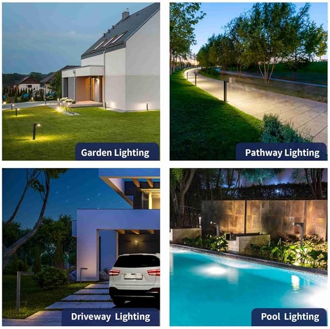 Gardenreet Black Brass Low Voltage Pathway Lights Kit(8 Pack) 12V LED with 150W Low Voltage Transformer and | Lumora