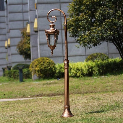 Lights Outdoor 1.4M Outdoor Landscape Street Light Antique E27 Edison Garden Glass Lantern IP55 Waterproof Rustproof Floor-Standing Villa Garage Terrace High Pole Post Column Lamp Stadium