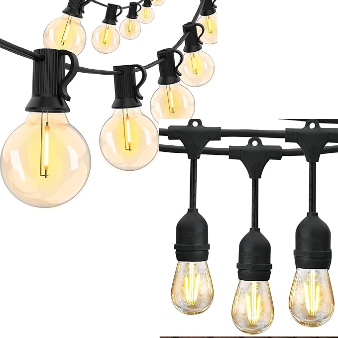 Svater Outdoor String Lights 200FT with 48FT 2W S14 Outdoor String Lights