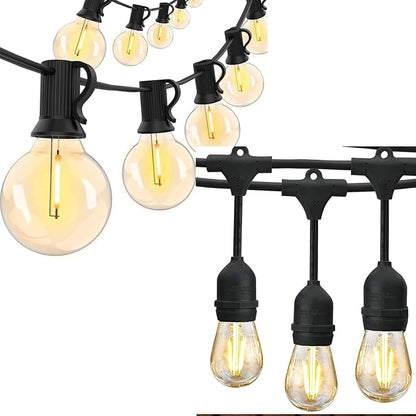 Svater Outdoor String Lights 200FT with 48FT 2W S14 Outdoor String Lights