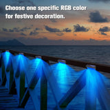 Bridika Solar Fence Lights, 8 Pack Plus Size, Warm & RGB Color Changing, Outdoor Waterproof, 100 Lumen, 8 Specific | Lumora