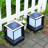 Modern Solar Pathway Lights Minimalist Minimalist Pillar Lamp Fixture with Square Acrylic Shade Garden Solar Lamp | Lumora