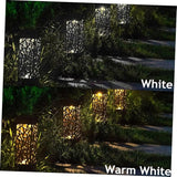 6pcs Solar Lawn Ground Plug Lights Hollow-Out Design Warm White Outdoor Garden Landscape Lamps for Patio Courtyard | Lumora