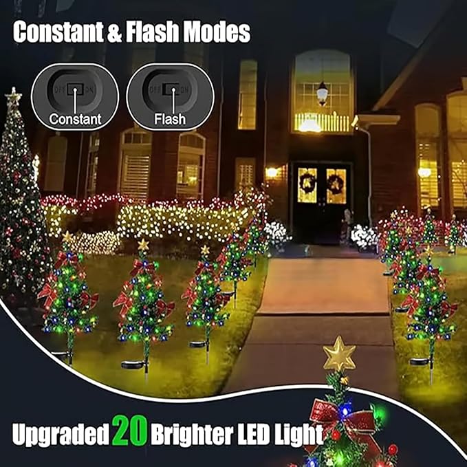 Solar Christmas Tree Lights Holiday Decorations, Outdoor Courtyards, Gardens, Lawns, Small Path Lights, Atmosphere | Lumora