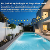 LETIANPAI 2.8Ft String Light Poles 6 Pack,Light Poles for Outside Lights,Outdoor with Fence Brackets Hanging | Lumora