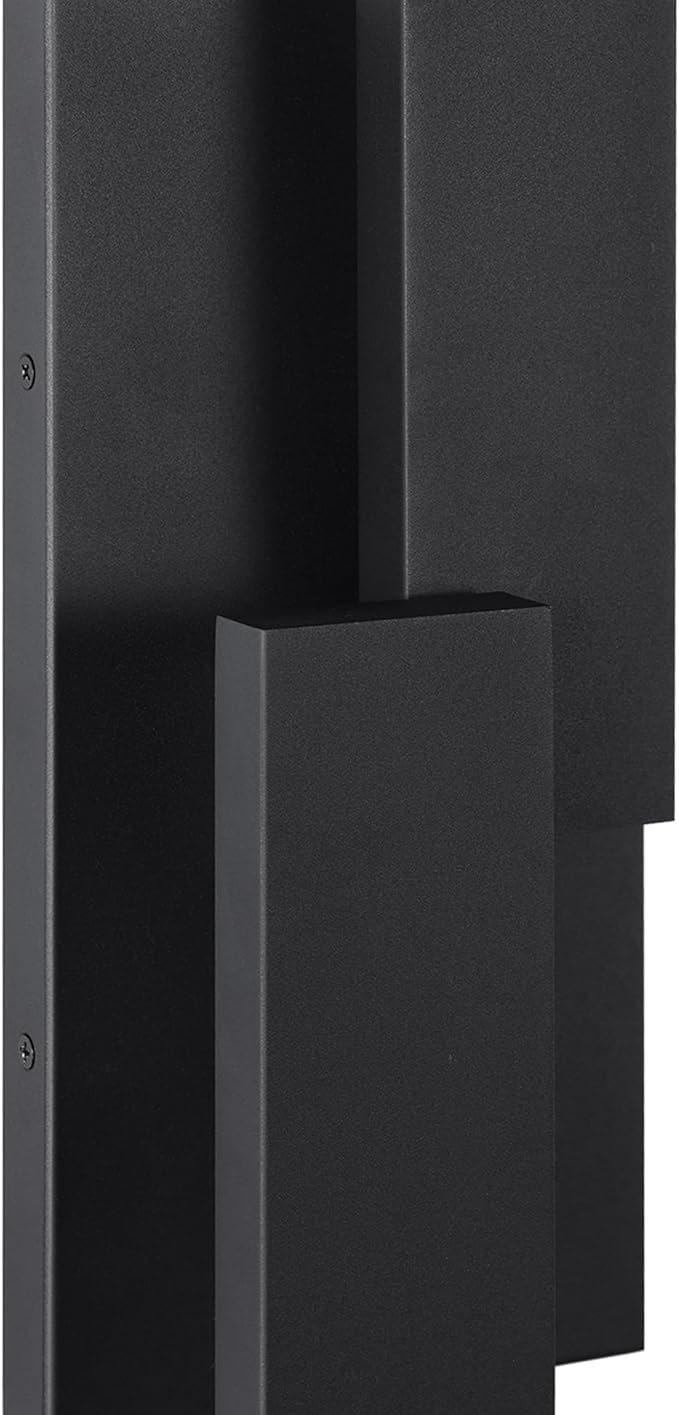 LamQee 39.4" Aluminum Long Outdoor Wall Lights, 3000K 1000LM 20W Integrated LED, Black Modern Exterior Lighting | Lumora