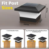 T-SUN Solar Post Lights, Outdoor Waterproof LED Lights for 4x4 Wooden Posts, Deck, Fence, Garden, Mailbox – | Lumora