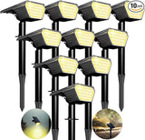 10pack Solar Spot Lights Outdoor,Auto On/Off Solar Lights Outdoor Waterproof IP65,2-in-1 Solar Powered Outdoor | Lumora