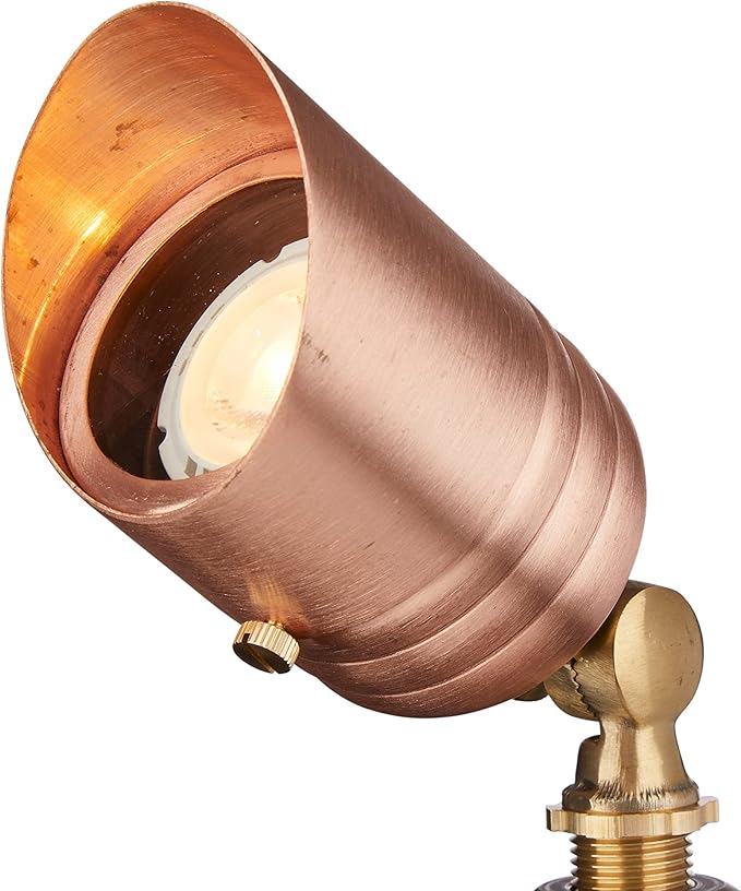 VOLT Fat Boy 12V Solid Copper Outdoor Spotlight with 5W 2700K Warm White MR16 LED Bulb (400 Lumens) for Low Voltage | Lumora