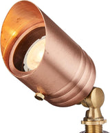 VOLT Fat Boy 12V Solid Copper Outdoor Spotlight with 5W 2700K Warm White MR16 LED Bulb (400 Lumens) for Low Voltage | Lumora