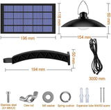 4 Head Solar Lights Waterproof Outdoor for Camping Garden Yard Solar Pendant Light Warm White/White Indoor Terrace | Lumora