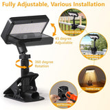 Clip On Solar Lights Outdoor with Motion Sensor, 360°Rotatable & Vertically Adjustable Solar Fence Lights with 92 | Lumora