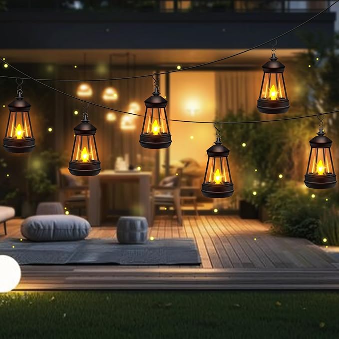 Mini Solar Lantern Lights Replacement for Outdoor Statue, Small Hanging Lantern Replacement, Waterproof Garden Decor Outdoor Lighting Decorative Lights for Yard Patio Lighting, Warm White, 1 Pack