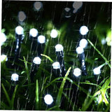 2 Sets Solar Powered Outdoor LED String Lights Beads Fairy Lights for Garden Patio Xmas Wedding Party Decor Warm | Lumora